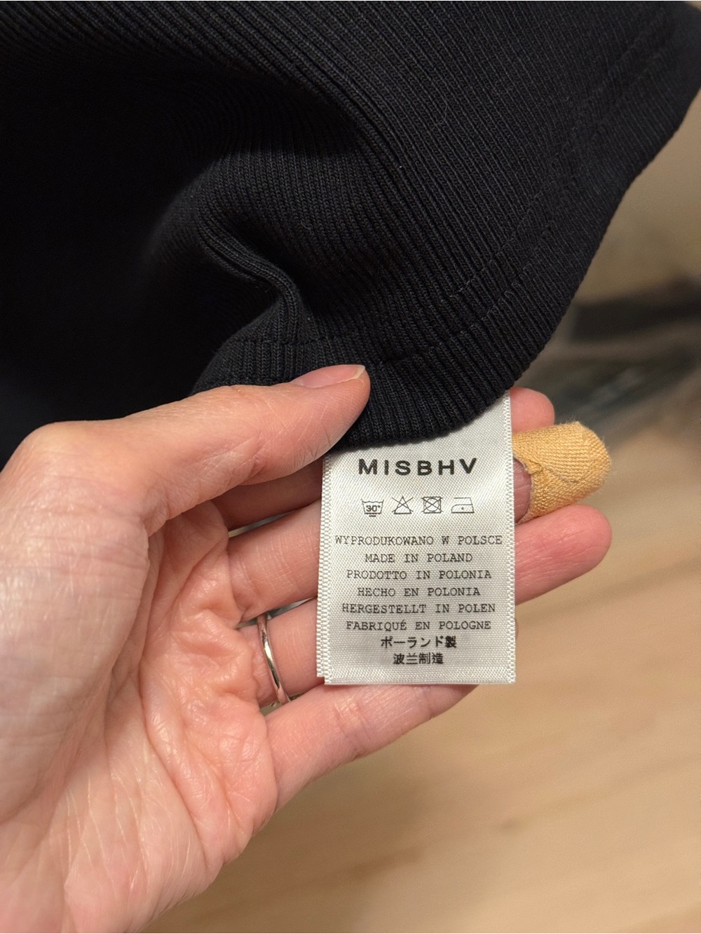 MISBHV Black Ribbed Racerback Tank Top - Picture 5 of 7